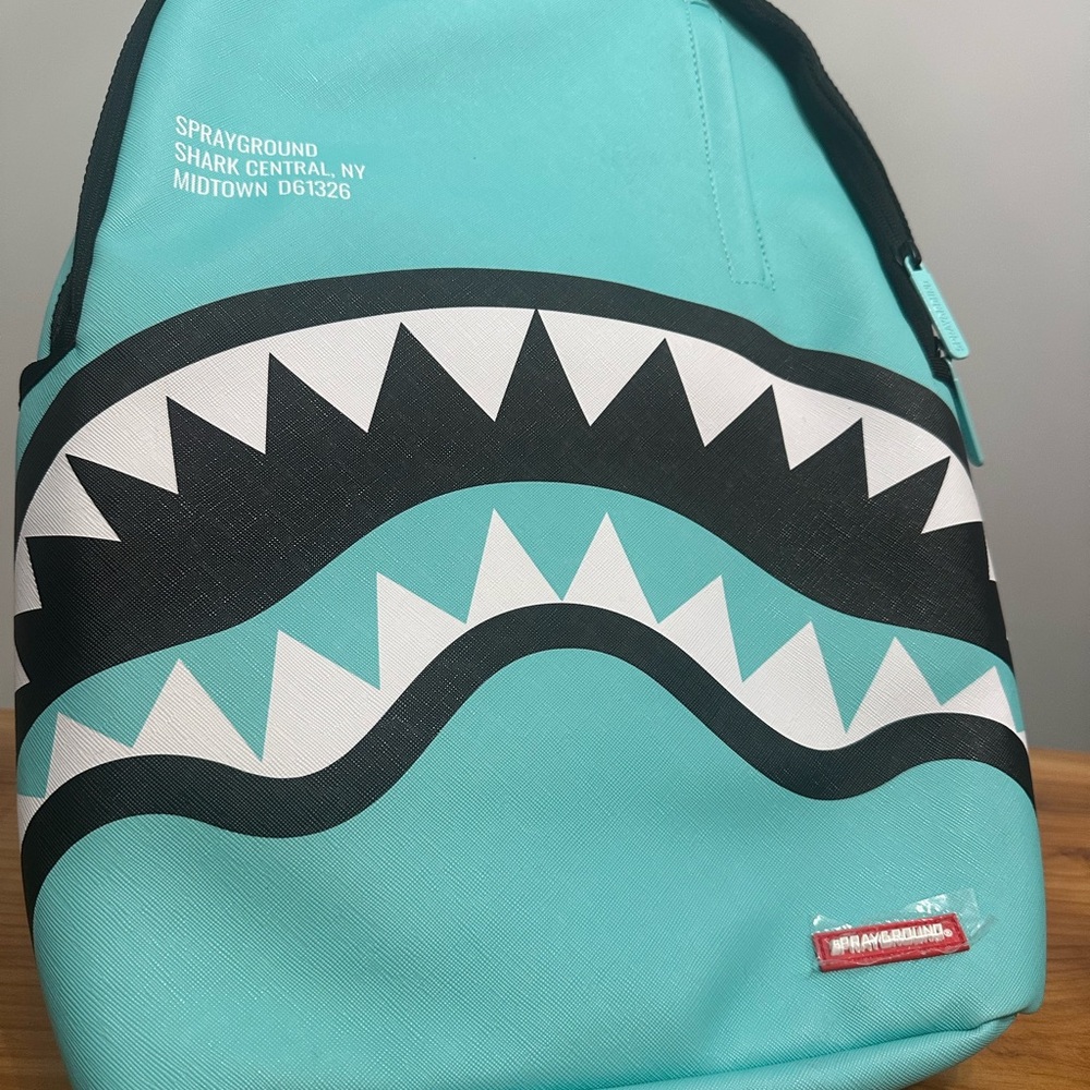 NWT Sprayground Limited Edition Backpack - Blue - Vegan Leather - Picture 12 of 12